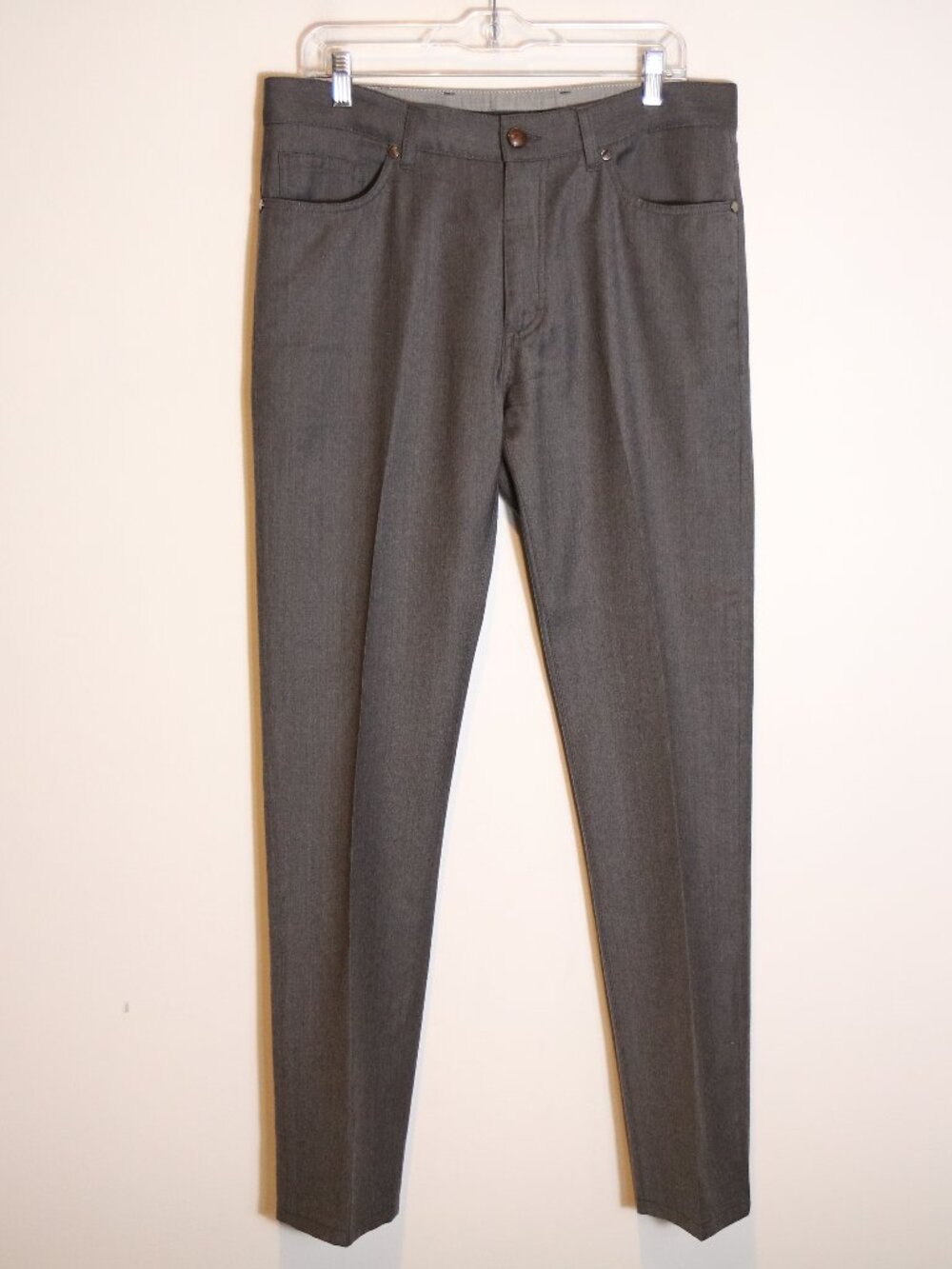 Ermenegildo Zegna Mens 5 Pocket Wool Chino Pant 34x33 Straight Leg Work Business